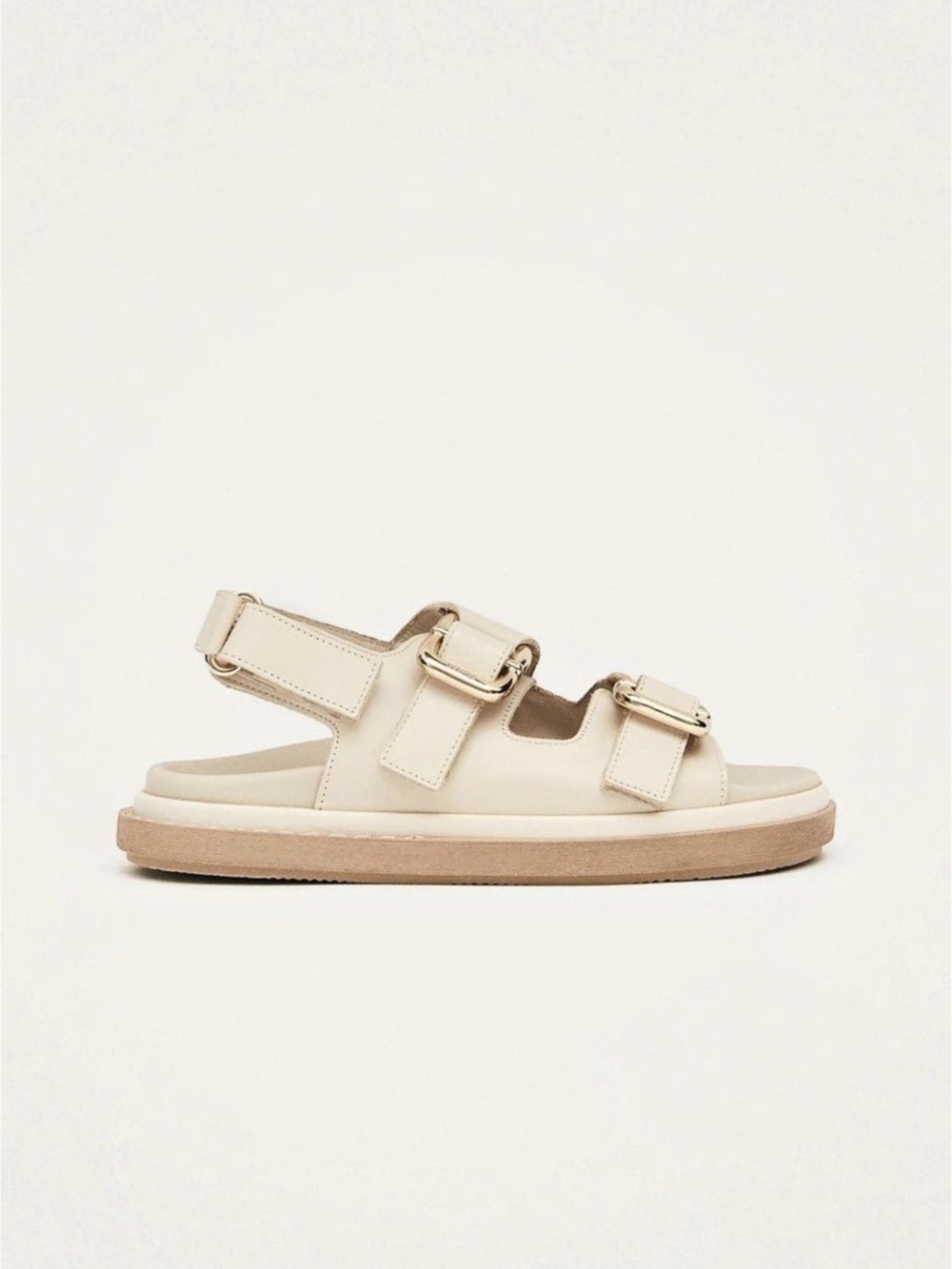 ALOHAS HARPER CREAM LEATHER SANDALS – IVORY